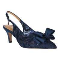 Front view of Yazmine NAVY FIESTA LACE