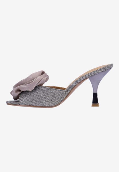 Left side view of Aaria PEWTER DANCE GLITTER