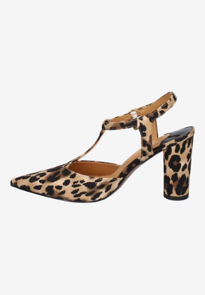 Left side view of Aidenne BROWN/BLACK ANIMAL PRINT