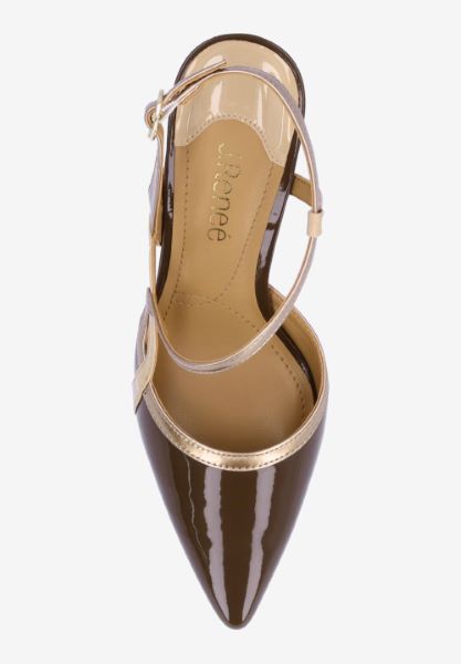 Top view of Aldonsa BROWN/CHAMPAGNE/NUDE PATENT