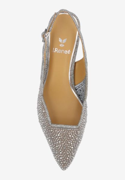 Top view of Aleksa PEWTER MESH/GLITTER/STONES