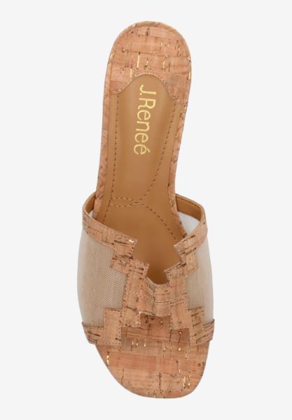 Top view of Amorra NATURAL/GOLD CORK