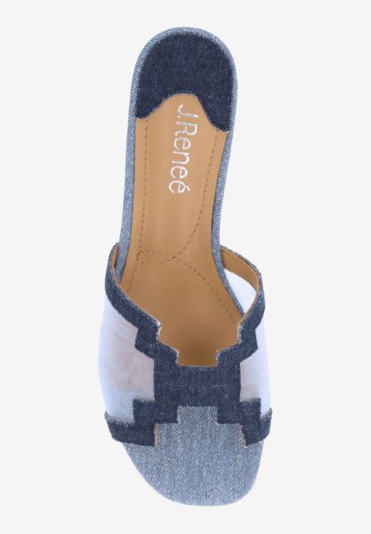 Top view of Amorra BLUE MULTI DENIM/MESH