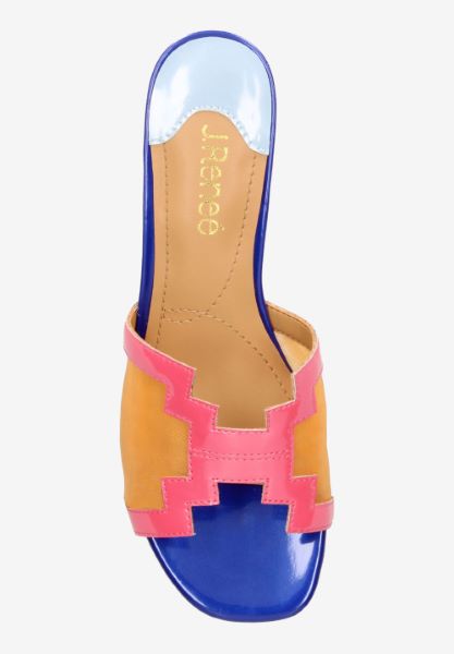 Top view of Amorra PINK/ORANGE/BLUE PATENT