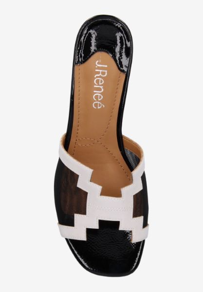 Top view of Amorra WHITE/BLACK PATENT