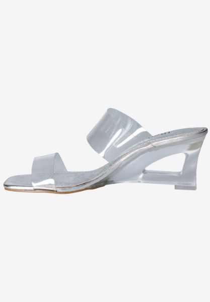 Left side view of Anirra CLEAR/SILVER