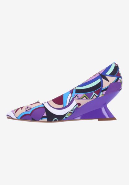 Left side view of Anisha PURPLE/BLUE/GREEN/BLACK MULTI