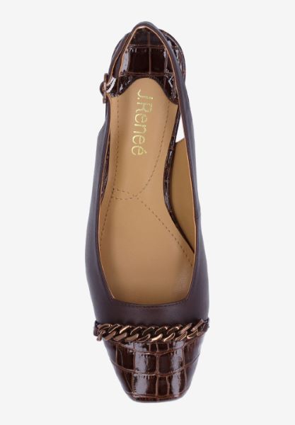Top view of Bagley CHOCOLATE LEATHERETTE/CROCO PR
