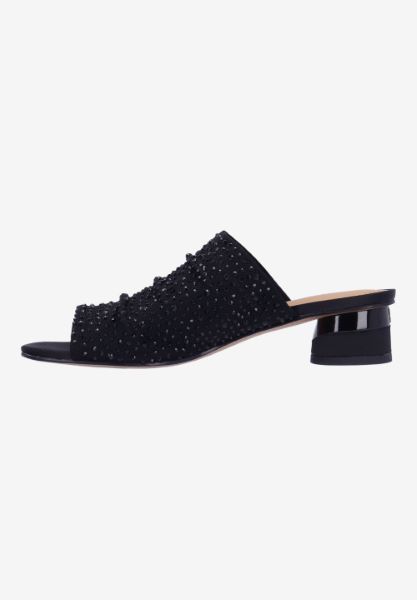 Left side view of Banan BLACK MESH/STONES