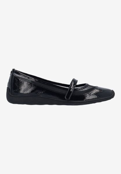 Right side view of Belenya BLACK PATENT/MESH