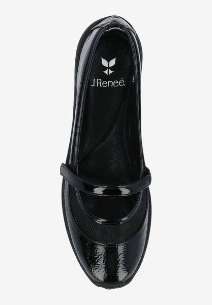 Top view of Belenya BLACK PATENT/MESH