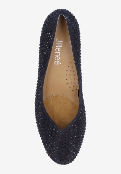 Top view of Bielle BLACK GLITTER/STONES