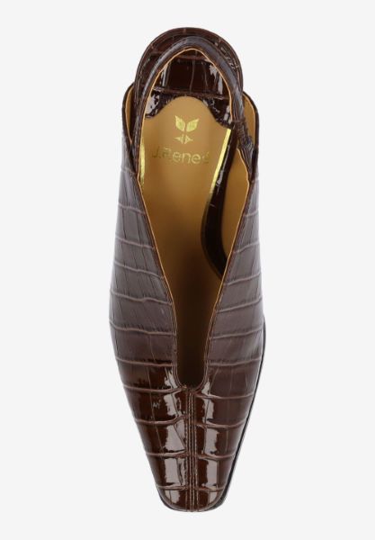 Top view of Brisani BROWN CROCO EMBOSSED
