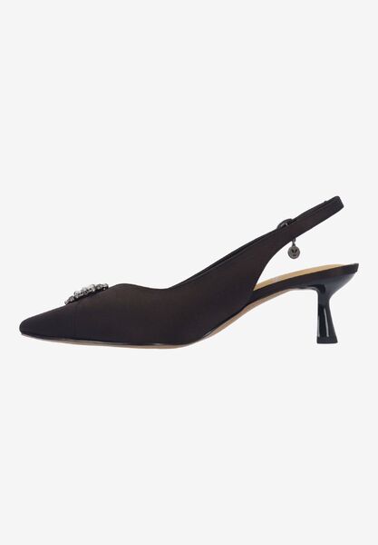 Left side view of Brivella BLACK SATIN