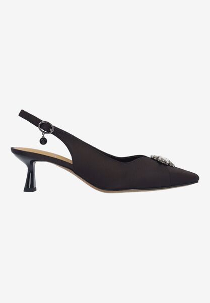 Right side view of Brivella BLACK SATIN