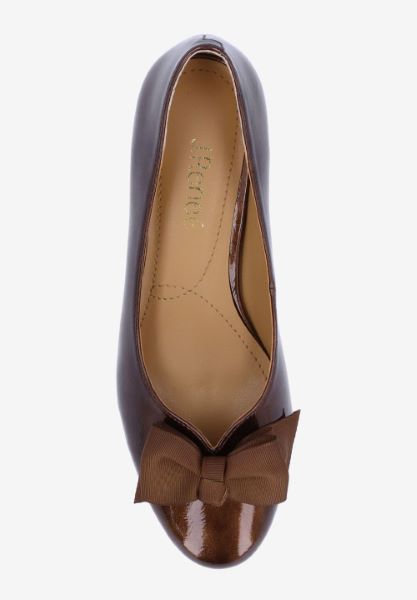Top view of Cameo BRONZE PATENT/GROSGRAIN