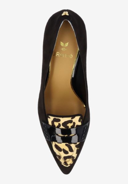 Top view of Cavora BLACK/BROWN SUEDE/HAIR-ON