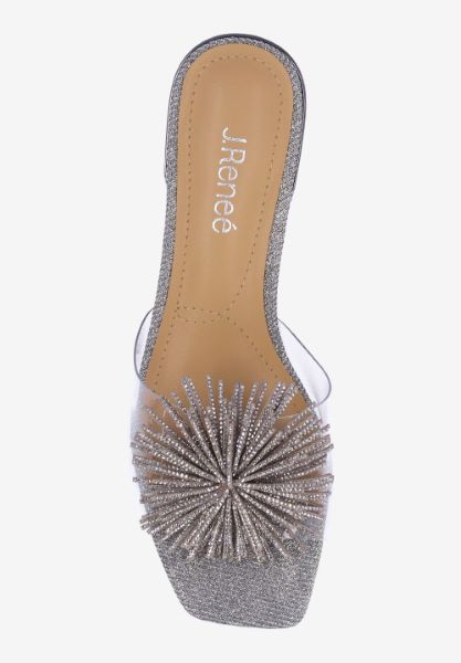Top view of Cherita CLEAR/PEWTER GLITTER