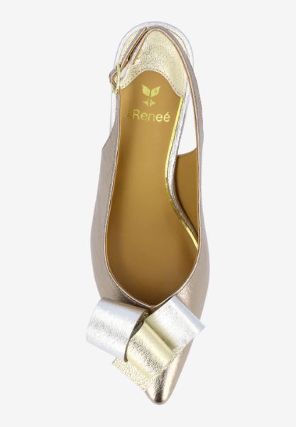 Top view of Delara TAUPE/GOLD/SILVER MET. NAPPA