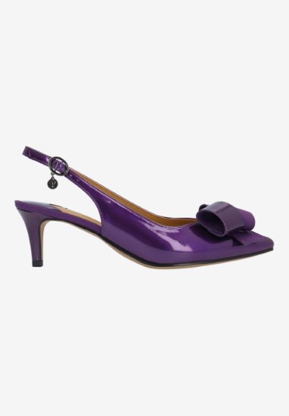 Right side view of Delara PURPLE PATENT