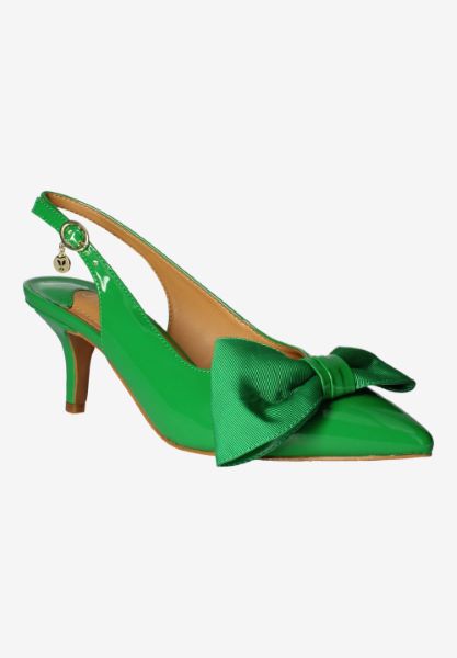 Front view of Devika GREEN PATENT