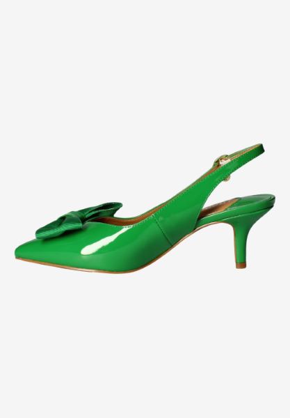 Left side view of Devika GREEN PATENT