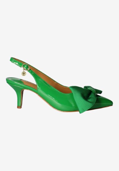 Right side view of Devika GREEN PATENT
