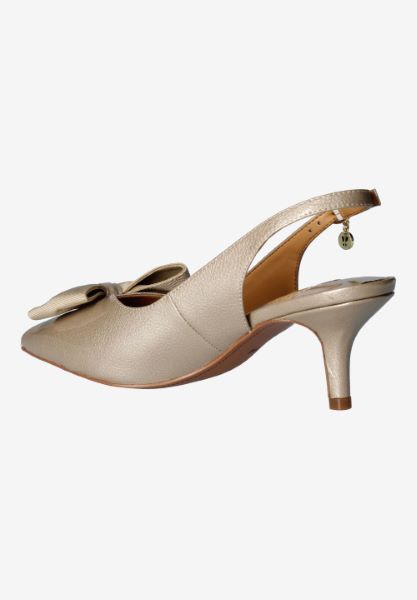 Back view of Devika TAUPE PATENT