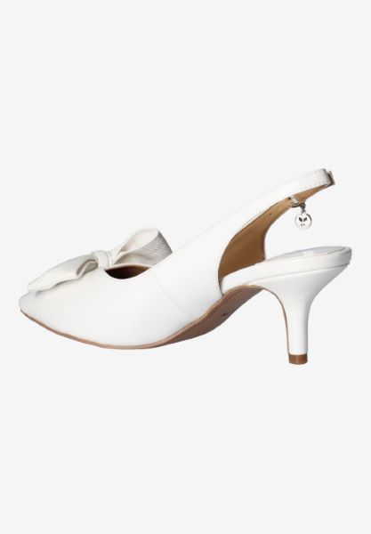 Back view of Devika WHITE PATENT