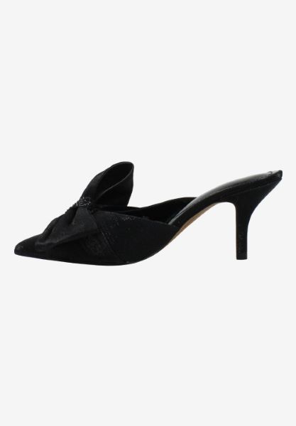 Left side view of Elonna Black Glitter