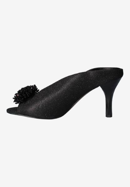 Left side view of Emilia BLACK DANCE GLITTER