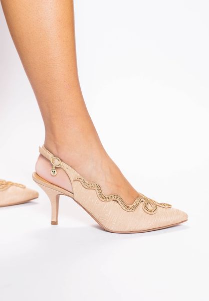 Lifestyle image of Fedosia BEIGE TEXTURED SHANTUNG