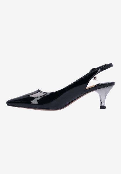 Left side view of Ferryanne BLACK PATENT