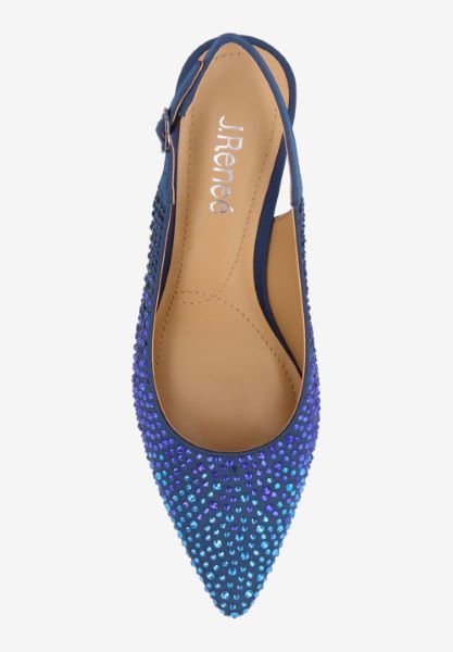 Top view of Ferryanne BLUE OMBRE SATIN/STONES