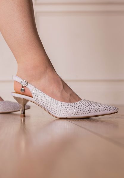 Lifestyle image of Ferryanne WHITE SATIN/RHINESTONES