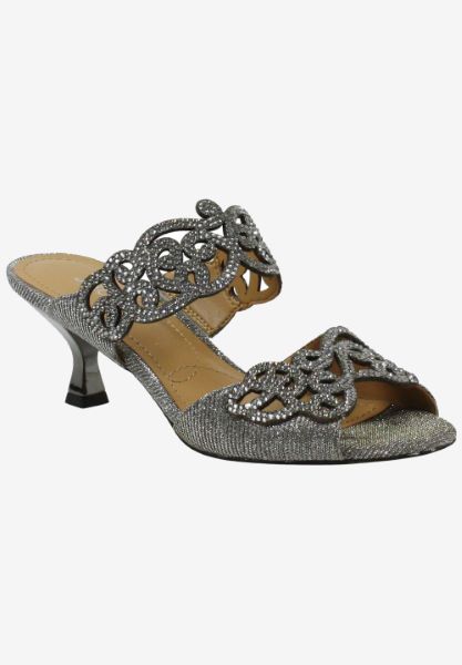 Front view of Francie Pewter Dance Glitter