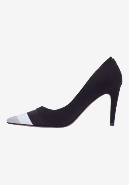 Left side view of Garbina BLACK SATIN