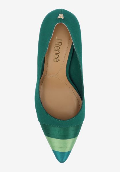 Top view of Garbina EMERALD GREEN SATIN