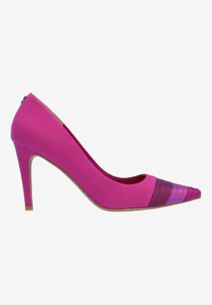 Right side view of Garbina PURPLE SATIN