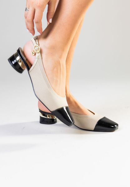 Lifestyle image of Givora NUDE/BLACK KNIT/PATENT