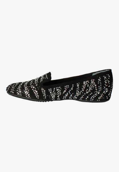 Left side view of Hanuko BLACK/CLEAR SUEDE