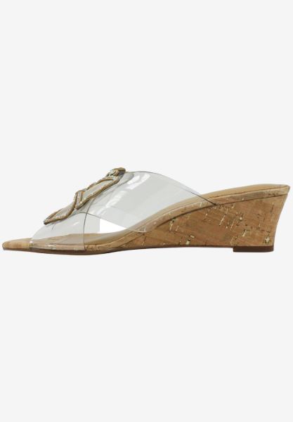 Left side view of Harita Natural Beige and Gold Cork