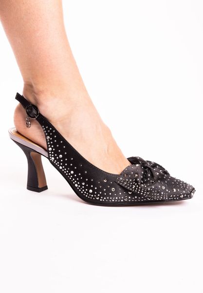 Lifestyle image of Harlan BLACK/GRAY SATIN/STONES