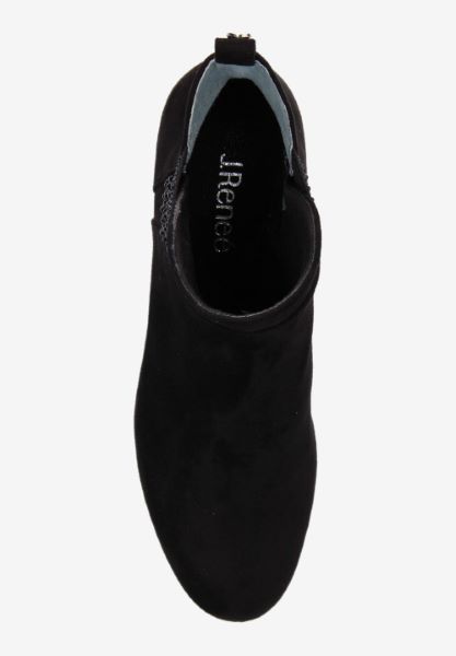 Top view of Hemalia BLACK SUEDE/RHINESTONES