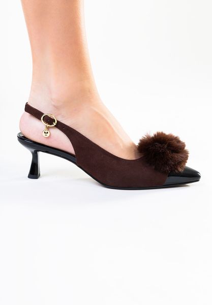 Lifestyle image of Hevina BROWN/BLACK SUEDE/PATENT