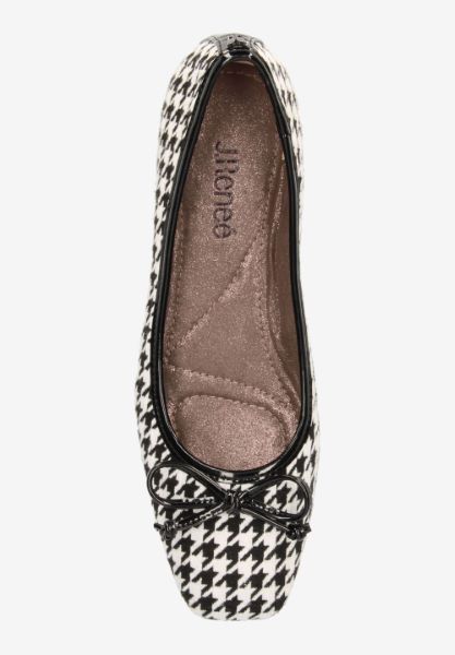 Top view of Hirabelle BLACK/WHITE HOUNDSTOOTH