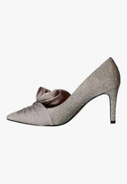 Left side view of Hirisha PEWTER DANCE GLITTER