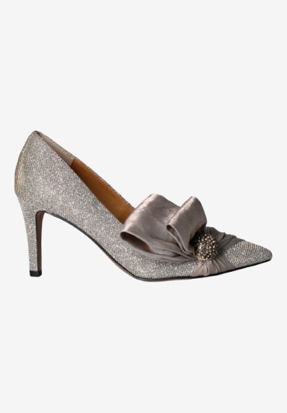 Right side view of Hirisha PEWTER DANCE GLITTER