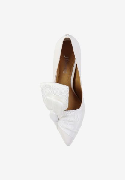 Top view of Hirisha WHITE PATENT/GROSGRAIN