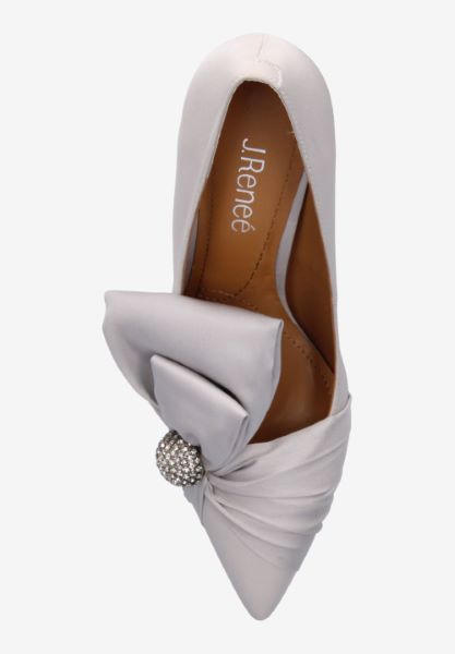 Top view of Hirisha STEEL GRAY SATIN